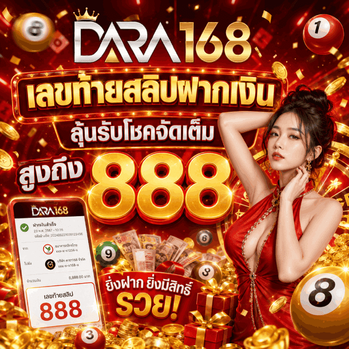 เลขท้ายสลิป รับโชคจัดเต็ม สูงถึง 888